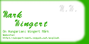 mark wingert business card